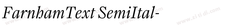 FarnhamText SemiItal字体转换